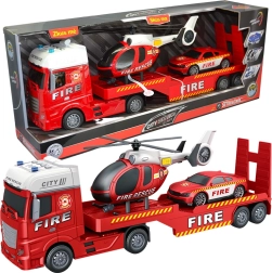 Vatrogasni tegljač s helikopterom i automobilom 1:12 CITY SERVICE CAR