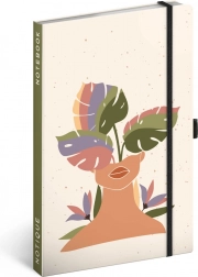 Bilježnica NOTIQUE Monstera, crtana, 13 × 21 cm