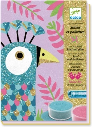 DJECO Slike od pijeska i šljokica: Blještave ptice