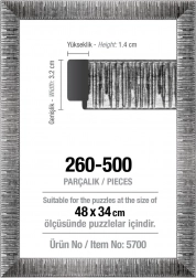 Okvir za puzzle 48 × 34 cm srebrni