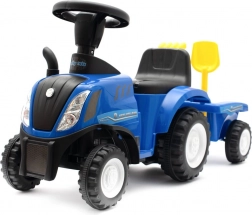 Dječinsko guralo traktor s prikolicom i alatom NEW HOLLAND plavo