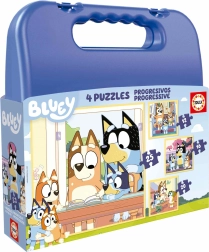 Puzzle u kovčežiću Bluey 4u1