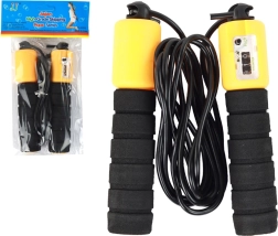 Uže za preskakanje crno-narančasto s brojačem Fitness