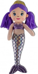 Ljubičasta plišana sirena 30 cm