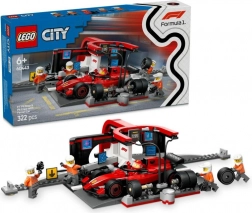 LEGO City F1 pit stop i mehaničari s bolidom FERRARI