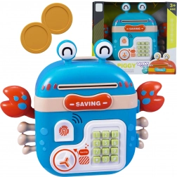 Elektronička kasica u obliku raka sa sefom na PIN – WOOPIE, plava