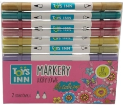 Akrilne metalik flomastere s dvostrukim vrhom 12 kom