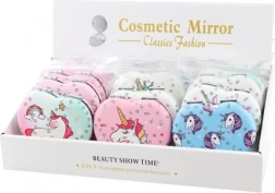 Džepno ogledalce u obliku srca s motivom jednoroga