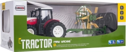 Dječji RC traktor s grabljalicom sijena 1:24 – crveni