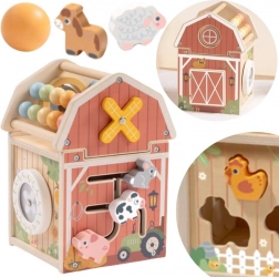 Drvena aktivna staja s brojalicom i sorterom TOOKY TOY