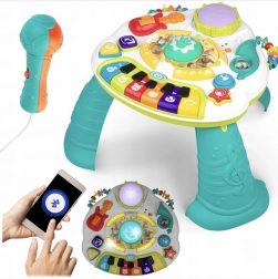 Edukativni glazbeni stolić s klavirom, trubom i mikrofonom