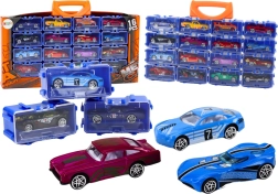 Set metalnih autića u koferu, 16 komada