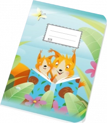 Školska bilježnica A5 s crtama 10 listova Vjeverice 12 mm