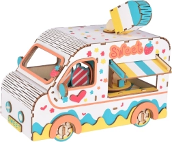 Drvene 3D puzzle – sladoledarski kombi WOODCRAFT
