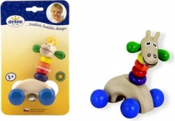 Drvena žirafa Detoa na kotačima