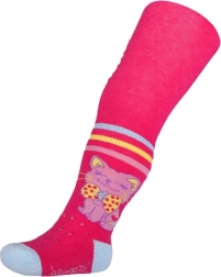 pamučne tajice New Baby s protukliznim dijelom Happy Cat ružičaste 104