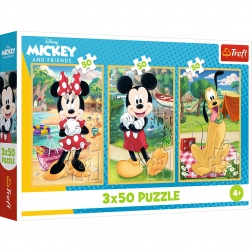 Puzzle 3x50 DISNEY – Mišići na praznicima