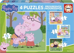 Slagalica PEPPA PRASE 4u1 (6–16 dijelova) EDUCA