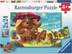Ravensburger Puzzle Medvjedića obitelj na izletu 2 x 24 dijelova