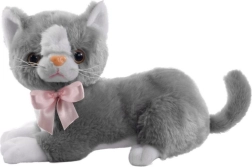 Plišani sivi mačak Flico s mašnom 34 cm