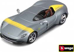 Metalni model automobila 1:43 BBURAGO Ferrari Monza SP1 srebrna/žuta