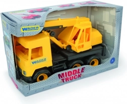 Plastična dizalica Middle Truck 40 cm, žuta – WADER