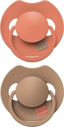 Silikonska dinamična duda LOVI PRIME 18m+ Granola/Orange, 2 kom