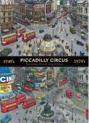 Puzzle Piccadilly Circus kroz desetljeća 1000 dijelova GIBSONS