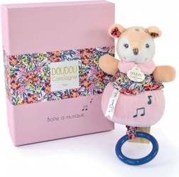 Poklon set DOUDOU – plišana srna s melodijom 20 cm
