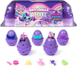 Hatchimals karton Neonova duga – neonska ljevaonica s 5 jajima i figuricama