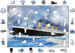 WOODEN CITY Drvene puzzle Titanic 2u1, 505 dijelova EKO