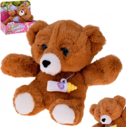 Interaktivni plišani medo s bočicom – smije se, plače i zatvara oči