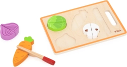 Viga Toys drveni set za rezanje šarenog povrća