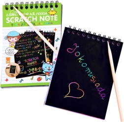 Rainbow scratch art with drawing stick – Notebook