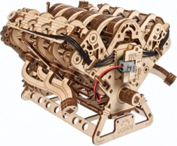 Ugears 3D drveni mehanički puzzle motor V8