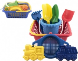 Dječji set za pijesak s košarom, kantom i kalupima