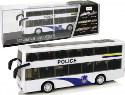 Dvospratni policijski autobus s mehanizmom na navijanje, svjetlima i zvukovima