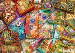 Puzzle TREFL Premium Plus Tea Time: Scrapbooking 1000 dijelova