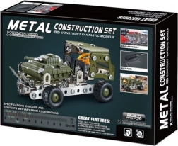 Metalni komplet Vojni auto s tenkom