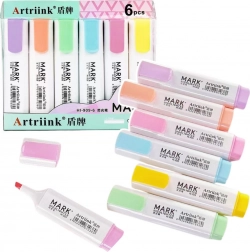 Pastelni školski markeri 6 kom