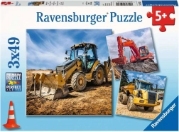 Puzzle RAVENSBURGER Građevinski strojevi 3×49 dijelova