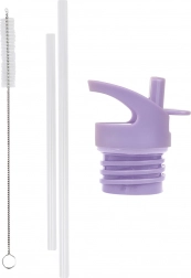 A Little Lovely Company set čepa, četkice i slamke za inox bocu 350 ml – Jednorog