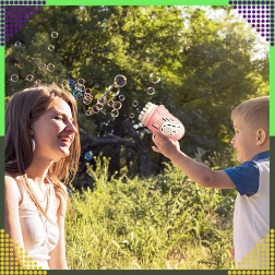 Puhalica za mjehuriće s više mlaznica ružičasta + punjenje