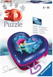 RAVENSBURGER 3D puzzle srce morska sirena – škrinjica za nakit, 54 dijelova