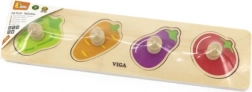 Drvena puzzle slagalica s gumbićima – povrće