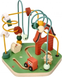 Motivacijski drveni labirint s perlicama – farma