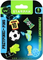 Gumene značke Football fluo - 6 komada