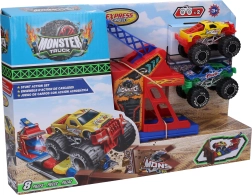Automobili Monster Truck Kaskaderska staza s 2 metalna automobila