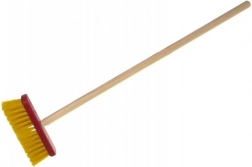 Teddies crvena dječja metla s drvenom drškom