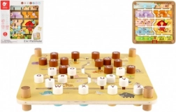 Drveni edukativni labirint 2 u 1 CLASSIC WORLD – farma i abeceda, 30 × 30 cm